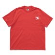 画像1: RATS/CIRCLE POCKET TEE（RED）［プリントポケT-23春夏］ (1)