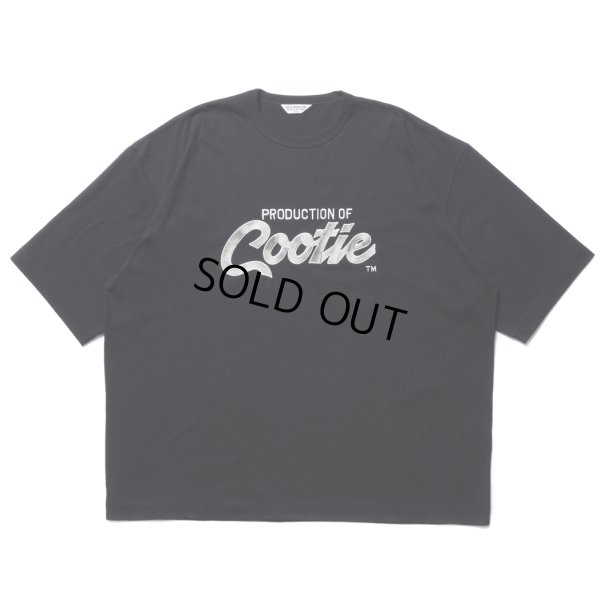 画像1: COOTIE PRODUCTIONS/Embroidery Oversized S/S Tee（PRODUCTION OF COOTIE）（Black）［オーバーサイズT-23秋冬］