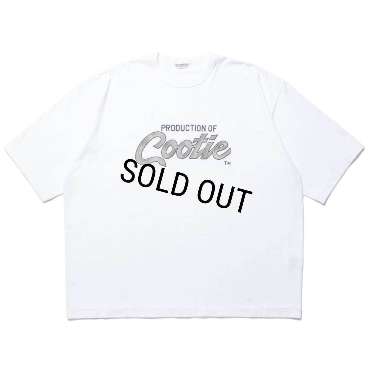画像1: COOTIE PRODUCTIONS/Embroidery Oversized S/S Tee（PRODUCTION OF COOTIE）（Off White）［オーバーサイズT-23秋冬］ (1)