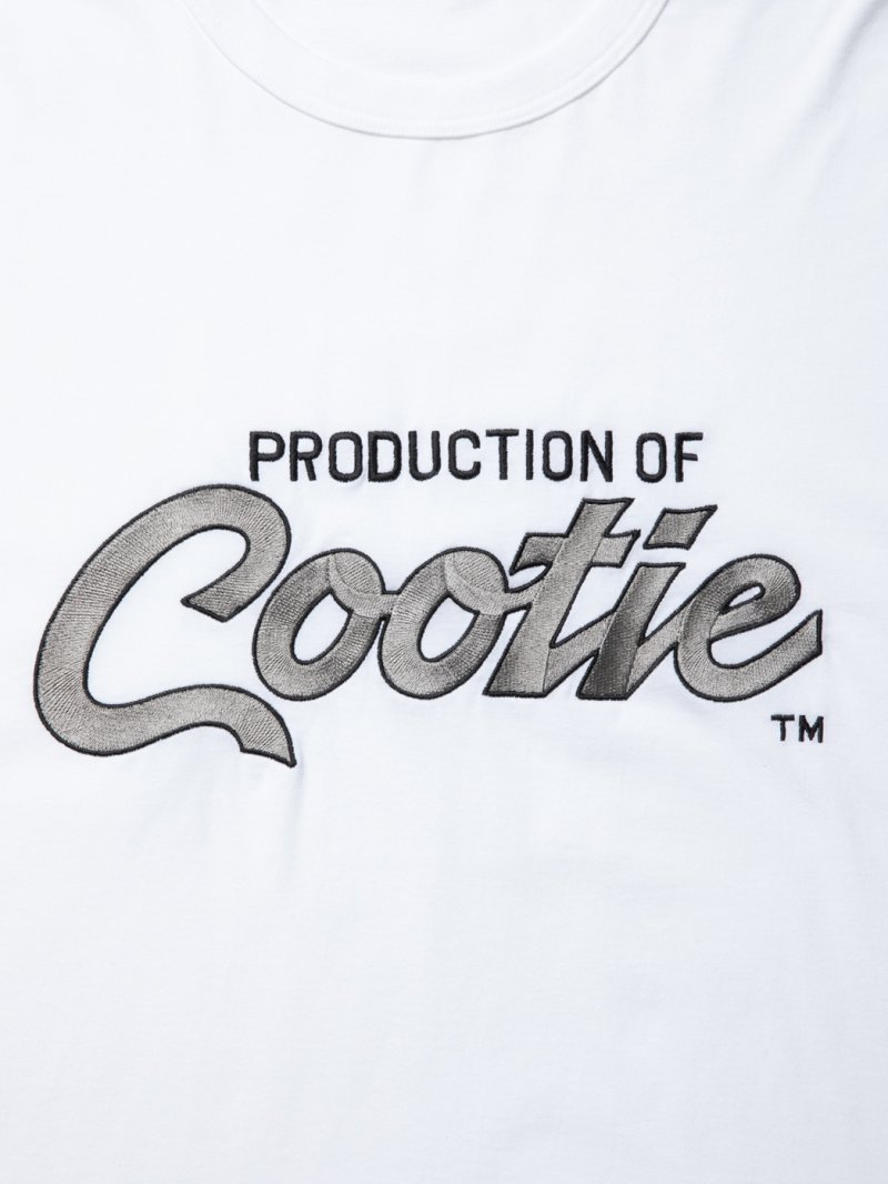 画像2: COOTIE PRODUCTIONS/Embroidery Oversized S/S Tee（PRODUCTION OF COOTIE）（Off White）［オーバーサイズT-23秋冬］