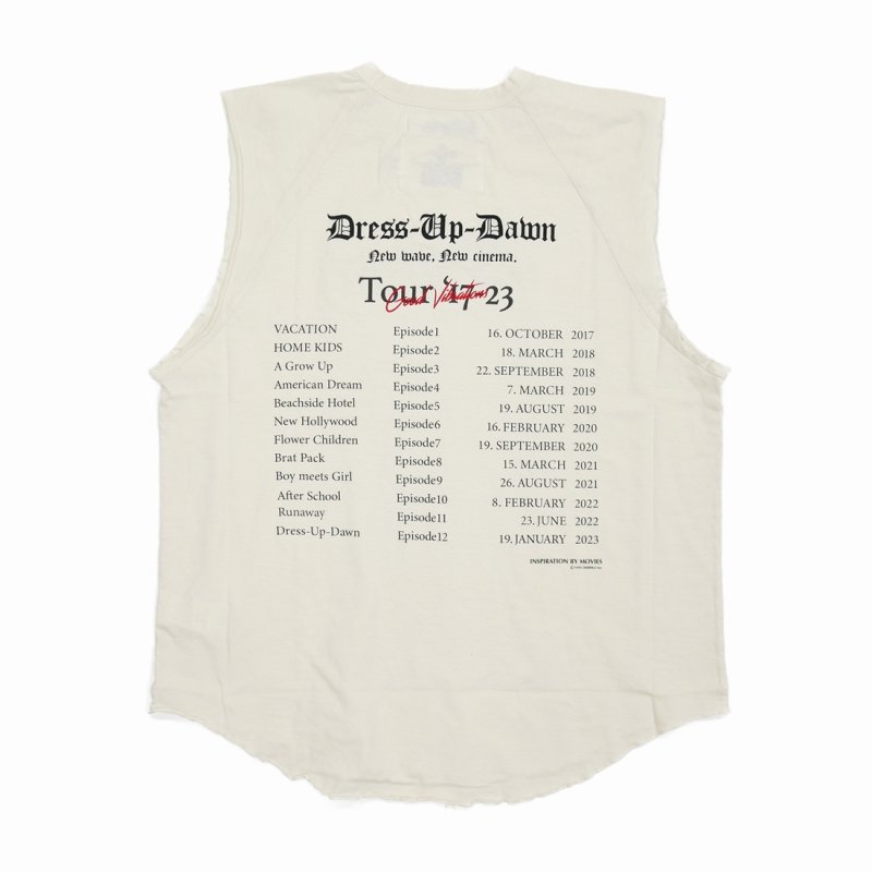 画像2: DAIRIKU/"The Dawn" No-Sleeve Tour Tee（White）［ノースリーブツアーT-23秋冬］