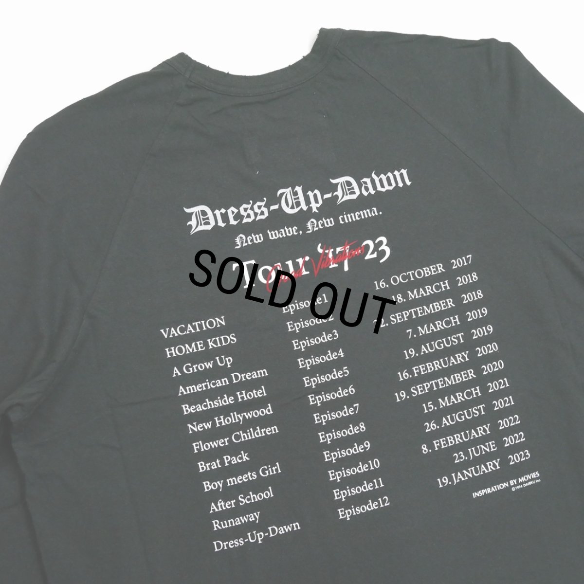 画像4: DAIRIKU/"The Dawn" Big Raglan Tour Tee（Black）［ビッグラグランツアーT-23秋冬］ (4)