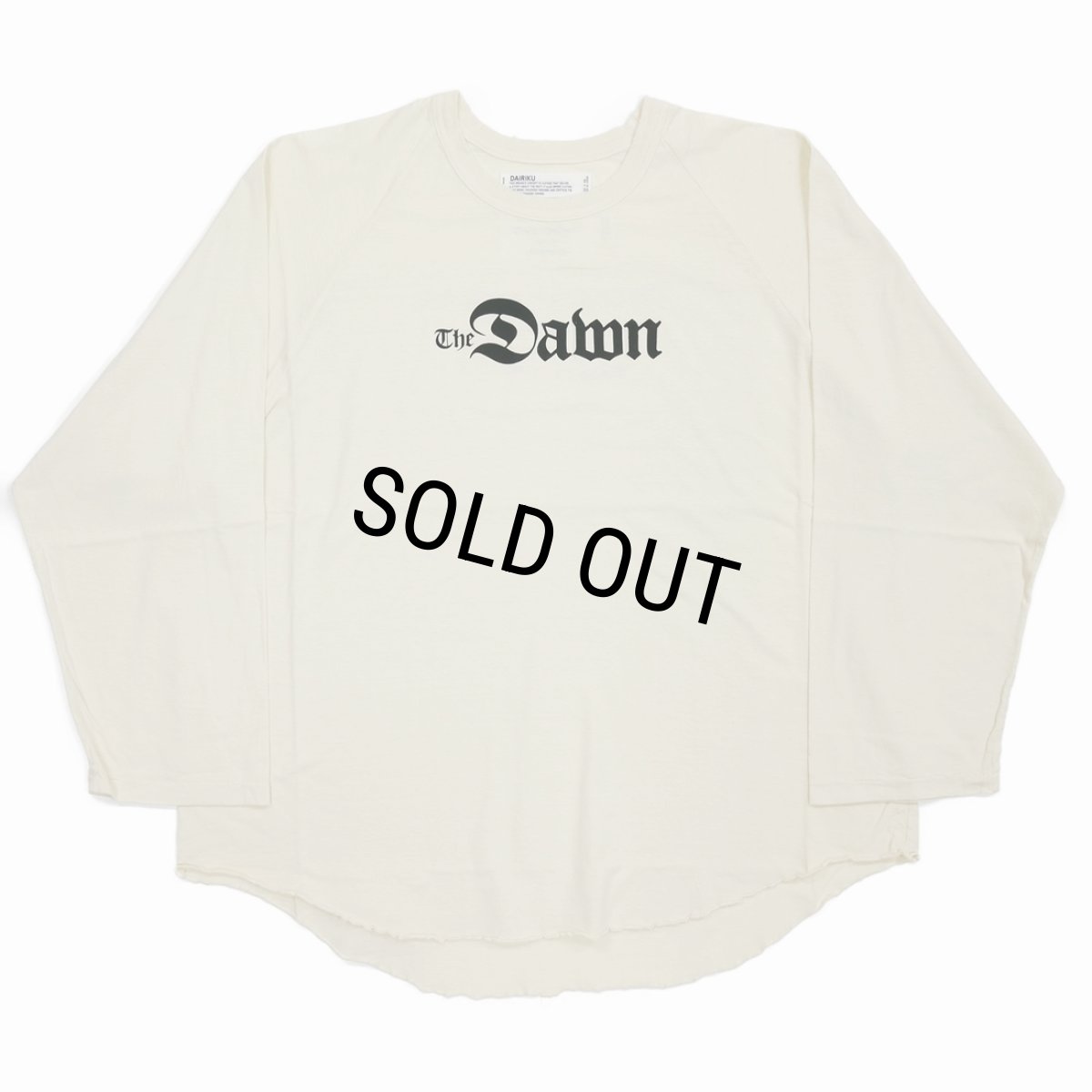 画像1: DAIRIKU/"The Dawn" Big Raglan Tour Tee（White）［ビッグラグランツアーT-23秋冬］ (1)