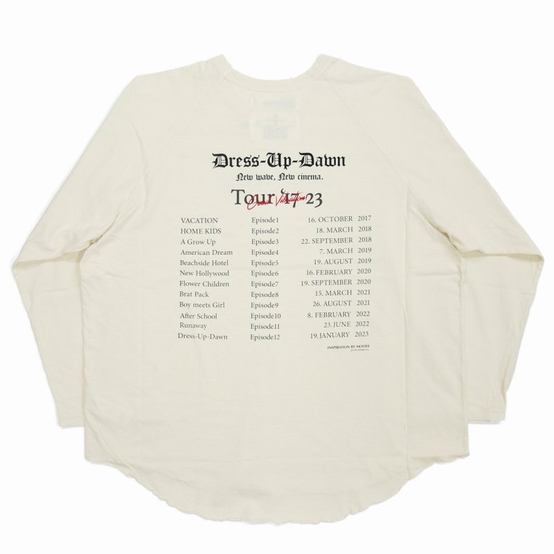 画像2: DAIRIKU/"The Dawn" Big Raglan Tour Tee（White）［ビッグラグランツアーT-23秋冬］