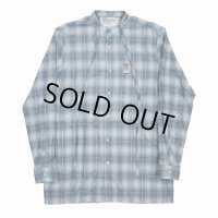 DAIRIKU/Ribbon Tie Check Shirt（Aqua） 【30%OFF】［リボンタイチェックシャツ-23秋冬］