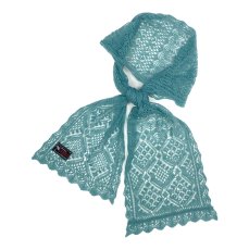 画像1: DAIRIKU/Lace Muffler（Aqua） 【40%OFF】［レースマフラー-23秋冬］ (1)