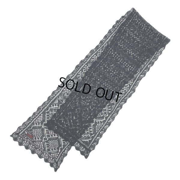 画像1: DAIRIKU/Lace Muffler（Black） 【30%OFF】［レースマフラー-23秋冬］