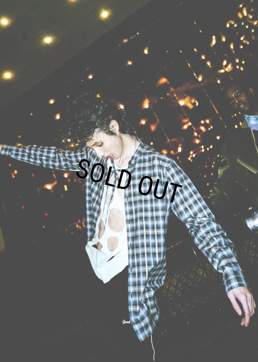 画像6: DAIRIKU/Ribbon Tie Check Shirt（Aqua） 【30%OFF】［リボンタイチェックシャツ-23秋冬］ (6)