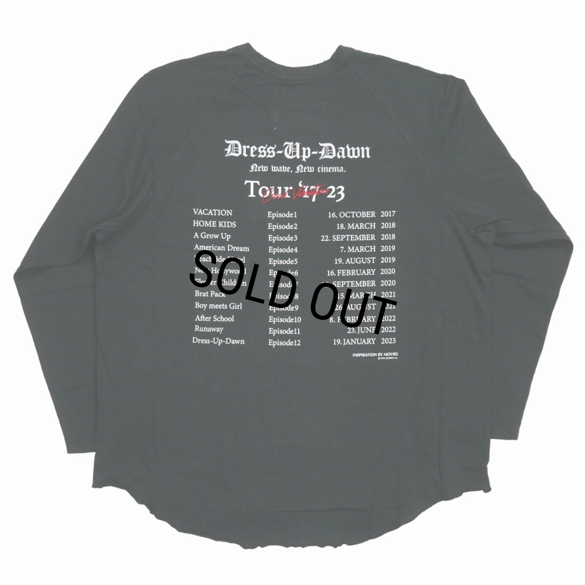 画像2: DAIRIKU/"The Dawn" Big Raglan Tour Tee（Black）［ビッグラグランツアーT-23秋冬］ (2)