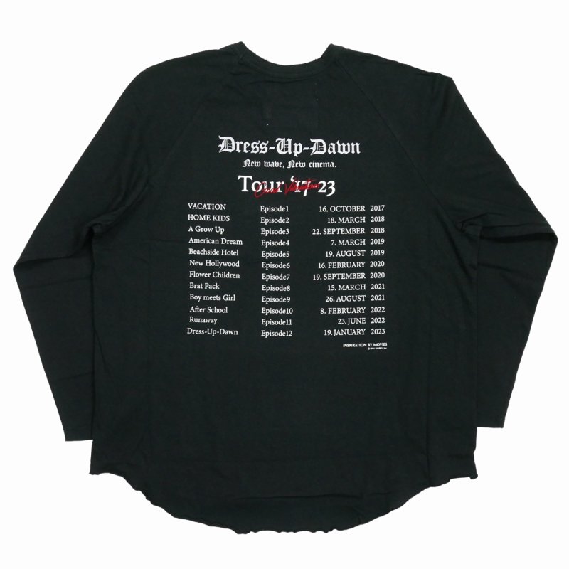 画像2: DAIRIKU/"The Dawn" Big Raglan Tour Tee（Black）［ビッグラグランツアーT-23秋冬］