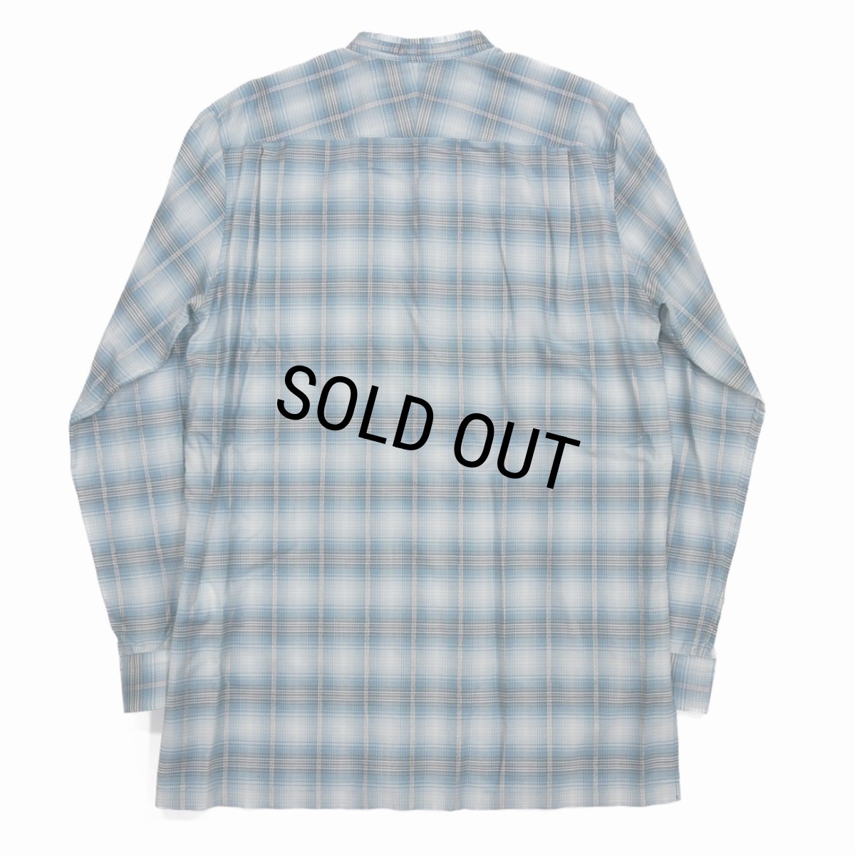 画像2: DAIRIKU/Ribbon Tie Check Shirt（Aqua） 【30%OFF】［リボンタイチェックシャツ-23秋冬］ (2)