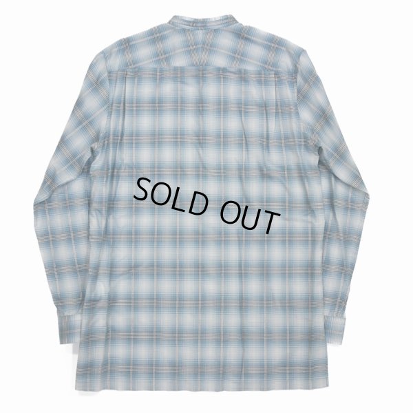 画像2: DAIRIKU/Ribbon Tie Check Shirt（Aqua） 【30%OFF】［リボンタイチェックシャツ-23秋冬］