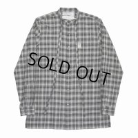 DAIRIKU/Ribbon Tie Check Shirt（Black）［リボンタイチェックシャツ-23秋冬］