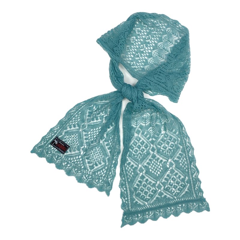 画像1: DAIRIKU/Lace Muffler（Aqua） 【40%OFF】［レースマフラー-23秋冬］
