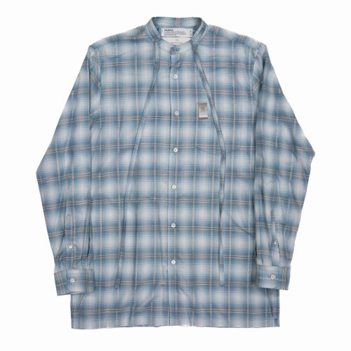 他の写真1: DAIRIKU/Ribbon Tie Check Shirt（Aqua） 【30%OFF】［リボンタイチェックシャツ-23秋冬］