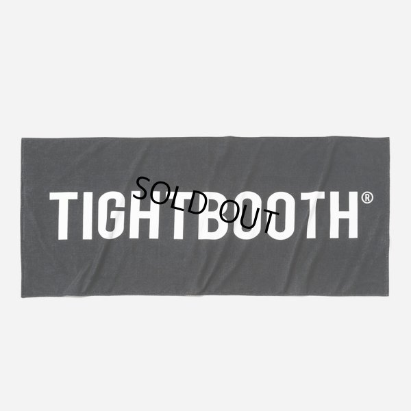 画像1: TIGHTBOOTH/LOGO BEACH TOWEL（Black） 【20%OFF】［ビーチタオル-23夏］