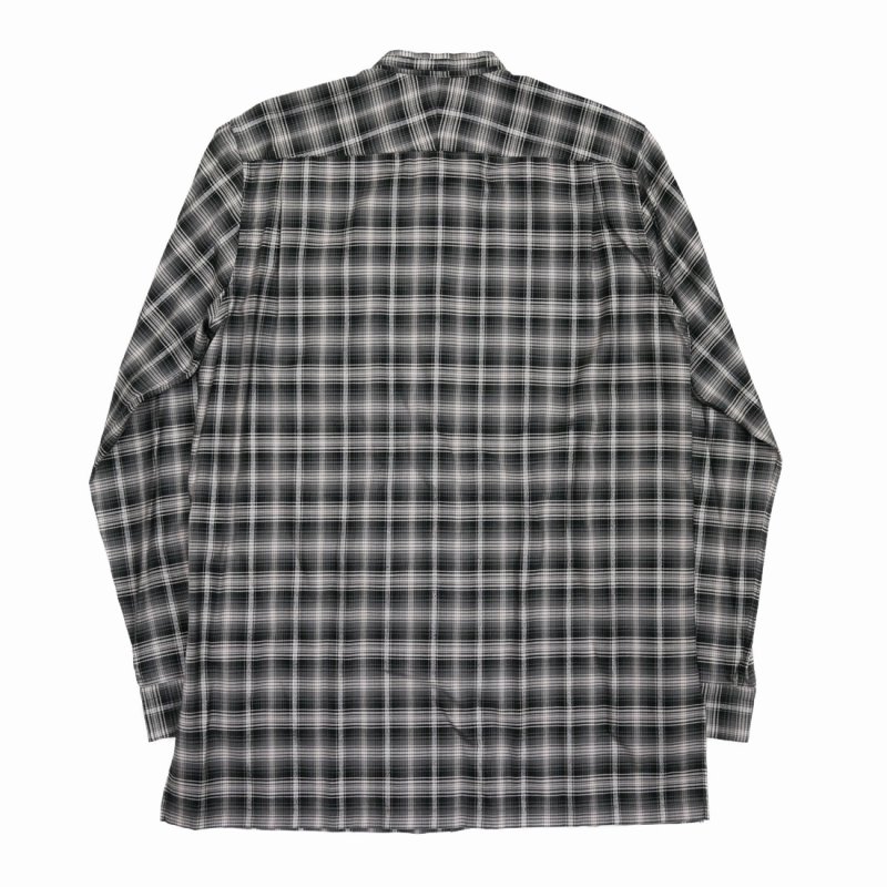 画像2: DAIRIKU/Ribbon Tie Check Shirt（Black）［リボンタイチェックシャツ-23秋冬］
