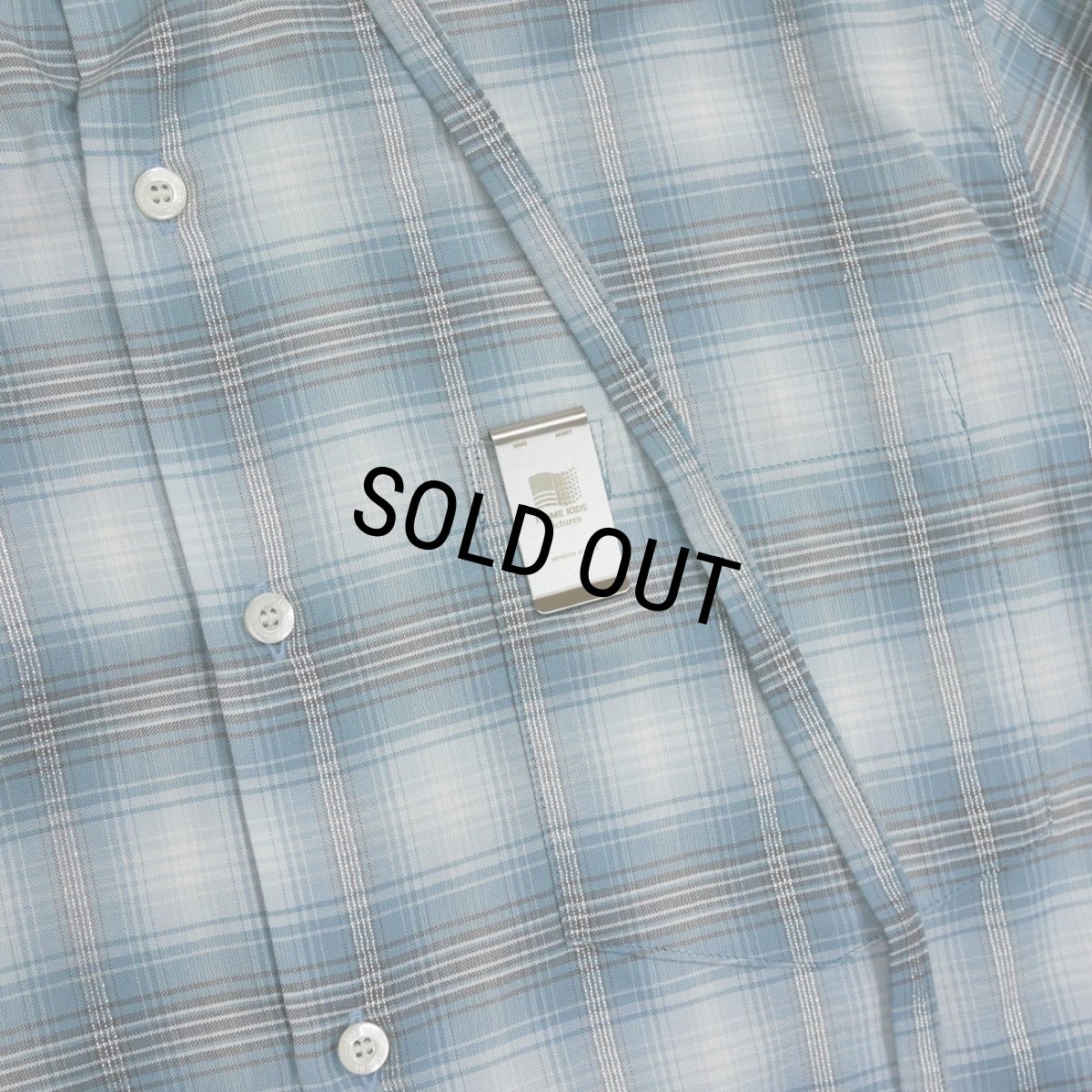 画像4: DAIRIKU/Ribbon Tie Check Shirt（Aqua） 【30%OFF】［リボンタイチェックシャツ-23秋冬］ (4)