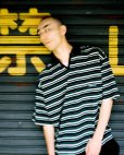 画像9: TIGHTBOOTH/BORDER OPEN POLO（Black） 【40%OFF】［ボーダーオープンポロ-23夏］