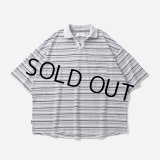 TIGHTBOOTH/BORDER OPEN POLO（Gray） 【40%OFF】［ボーダーオープンポロ-23夏］