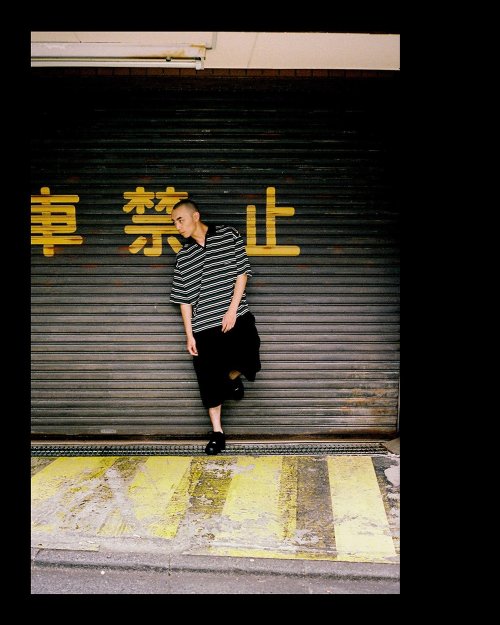 他の写真3: TIGHTBOOTH/BORDER OPEN POLO（Black） 【40%OFF】［ボーダーオープンポロ-23夏］
