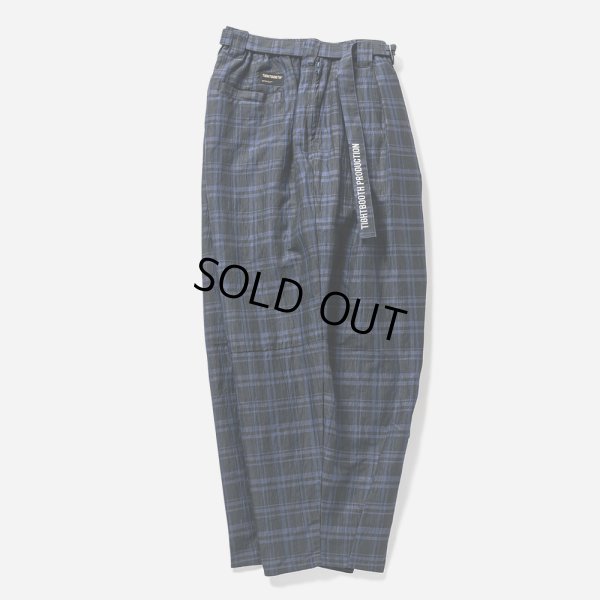 画像2: TIGHTBOOTH/FURROW BALLOON PANTS（Blue Plaid）［ファロウバルーンパンツ-23夏］