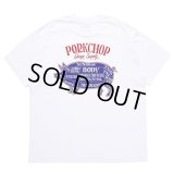 PORKCHOP/PORK BACK TEE（WHITE）［プリントT-23春夏］