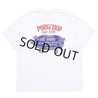 PORKCHOP/PORK BACK TEE（WHITE）［プリントT-23春夏］