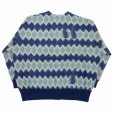 画像2: DAIRIKU/Mohair Border Cardigan（Blue & Navy） 【30%OFF】［モヘアボーダーカーディガン-23秋冬］ (2)