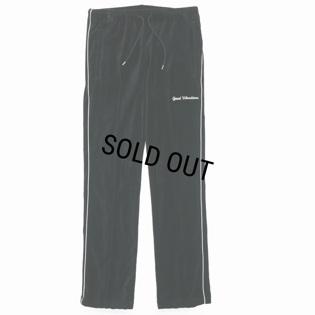 画像1: DAIRIKU/Velour Track Pants（Black） 【30%OFF】［ベロアトラックパンツ-23秋冬］ (1)