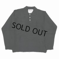 DAIRIKU/Fulling Damage Tite Polo Knit（Black） 【40%OFF】［ダメージポロニット-23秋冬］