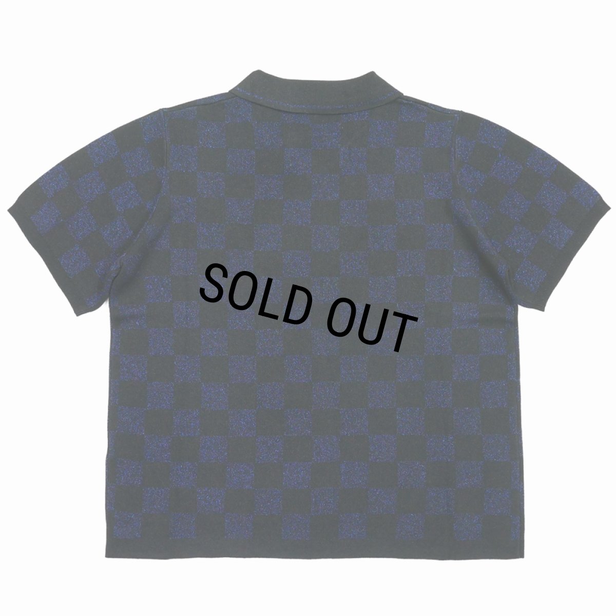 画像2: DAIRIKU/Lame Soccer Uniform Knit Pullover（Navy Check）［ラメサッカーユニフォームニット-23秋冬］ (2)