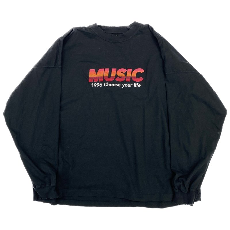 画像1: DAIRIKU/"MUSIC" Tee（Black）［刺繍長袖T-23秋冬］