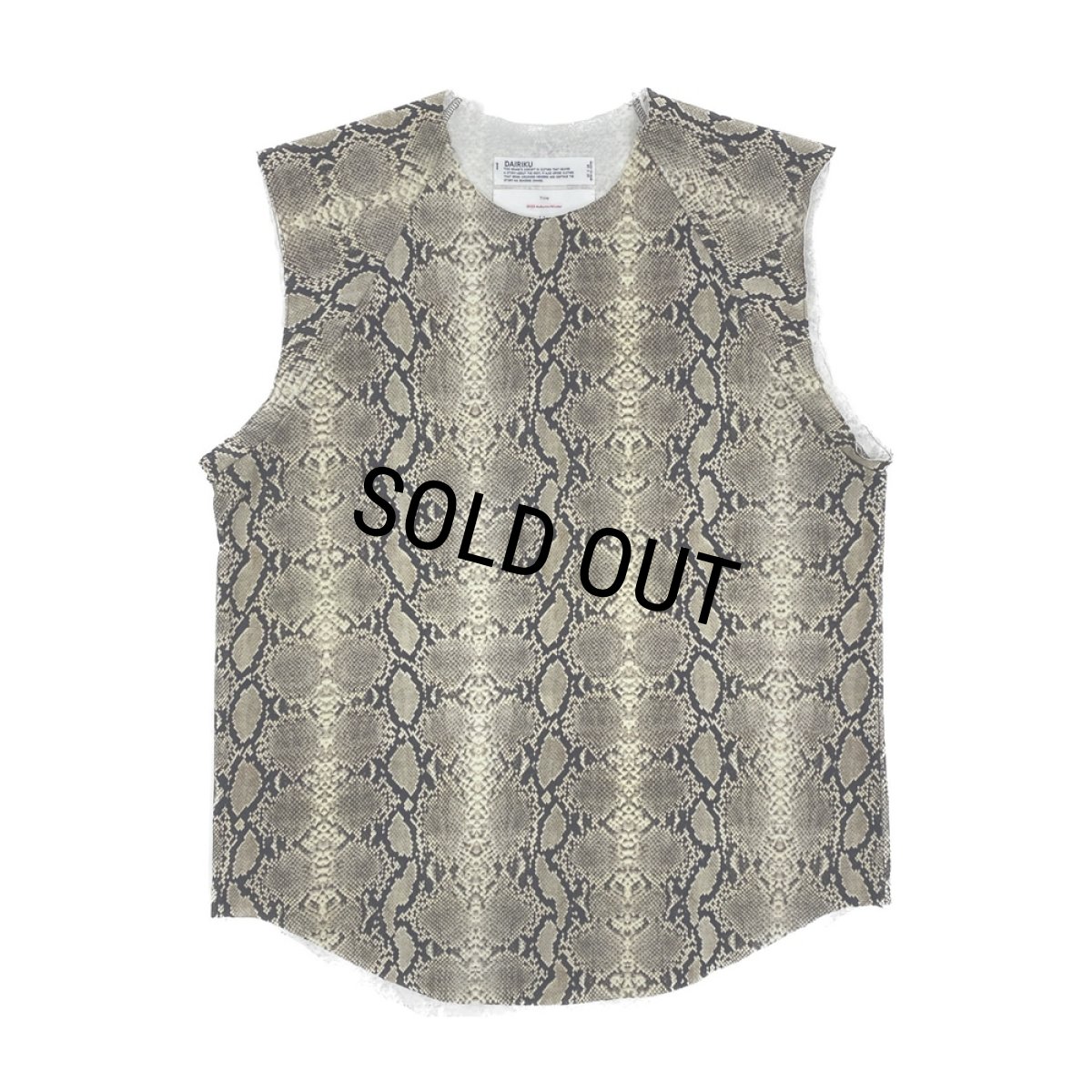 画像1: 【40%OFF】DAIRIKU/"Python" No-Sleeve Tour Tee（Python）［ノースリーブツアーT-23秋冬］ (1)