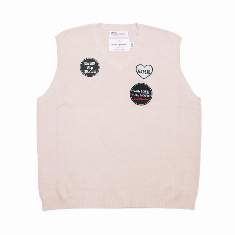 画像1: 【40%OFF】DAIRIKU/Lame Knit Vest（Pink）［ラメニットベスト-23秋冬］