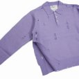 画像4: 【40%OFF】DAIRIKU/Fulling Damage Tite Polo Knit（Purple）［ダメージポロニット-23秋冬］ (4)