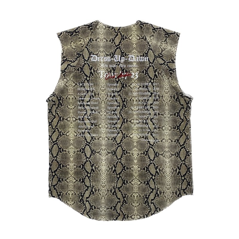 画像2: 【40%OFF】DAIRIKU/"Python" No-Sleeve Tour Tee（Python）［ノースリーブツアーT-23秋冬］