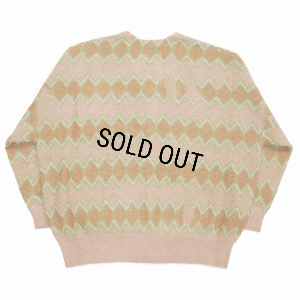 画像2: 【40%OFF】DAIRIKU/Mohair Border Cardigan（Beige & Green）［モヘアボーダーカーディガン-23秋冬］ (2)