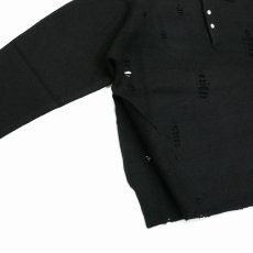 画像4: DAIRIKU/Fulling Damage Tite Polo Knit（Black） 【40%OFF】［ダメージポロニット-23秋冬］ (4)