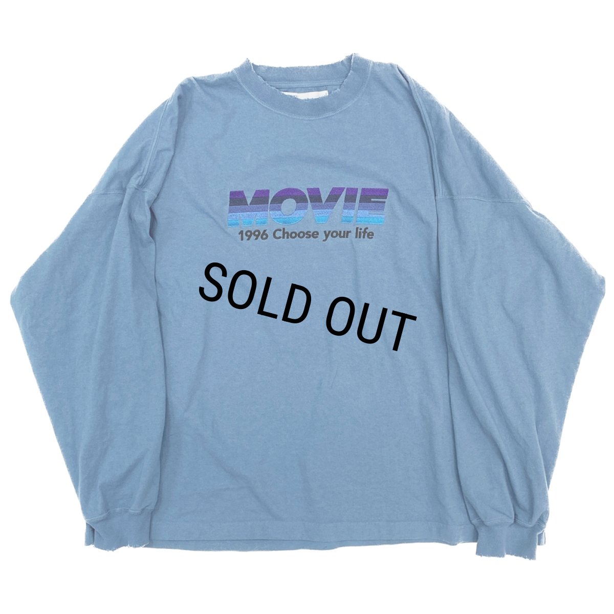 画像1: DAIRIKU/"MOVIE" Tee（Aqua）［刺繍長袖T-23秋冬］ (1)