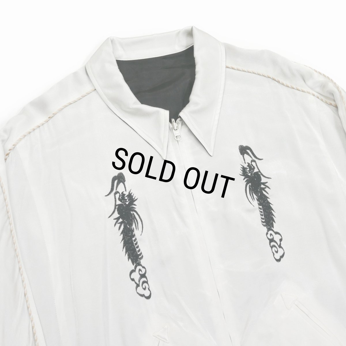 画像3: DAIRIKU/Reversible Ska Jumper（White x Black） 【30%OFF】［リバーシブルスカジャン-23秋冬］ (3)