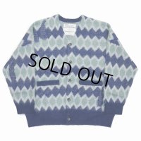 DAIRIKU/Mohair Border Cardigan（Blue & Navy） 【30%OFF】［モヘアボーダーカーディガン-23秋冬］