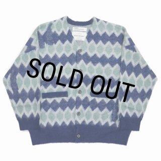 新品 23AW DAIRIKU モヘア ニット ボーダー カーディガン509O▲ DAIRIKU/Mohair Border Cardigan（Blue & Navy） 【30%OFF