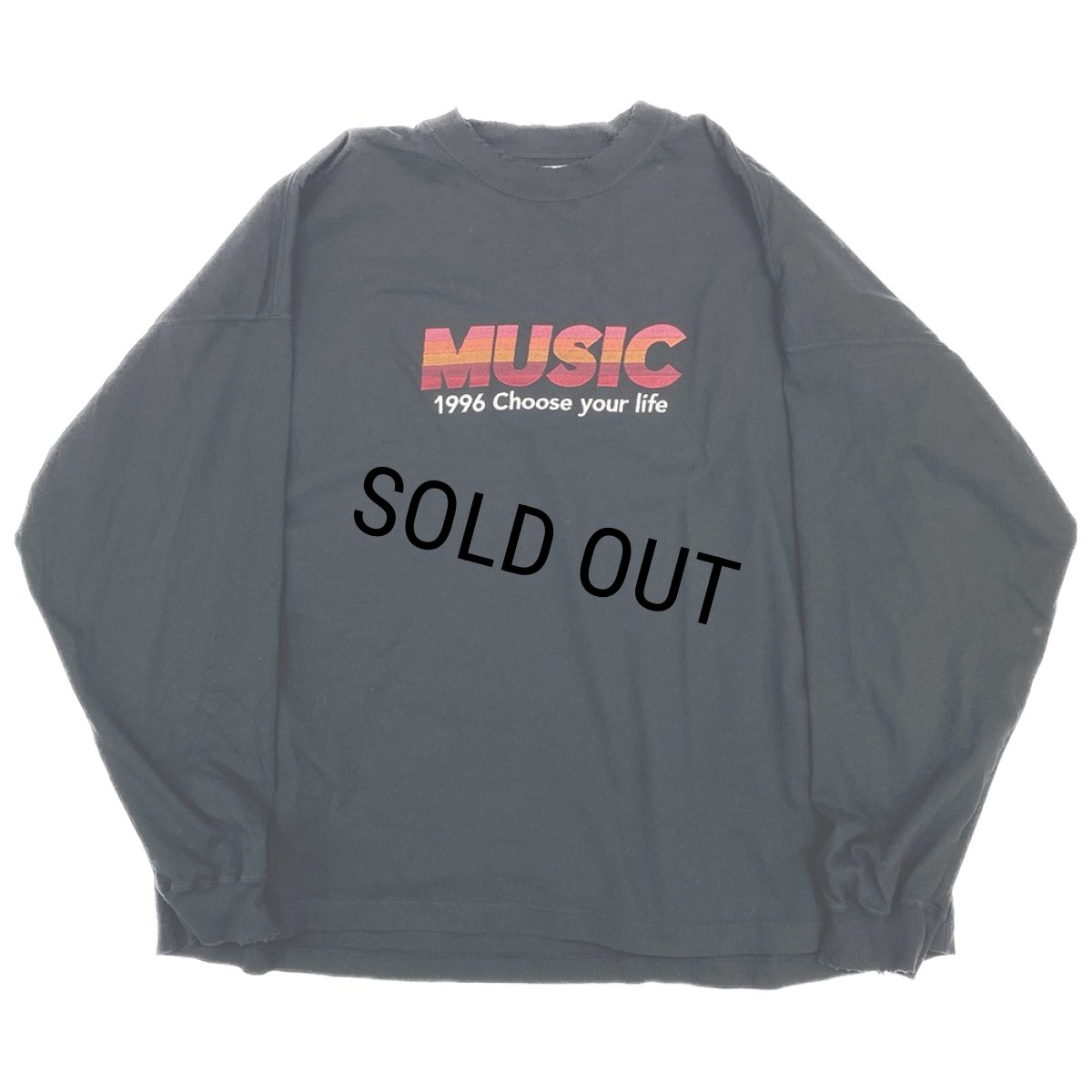 画像1: DAIRIKU/"MUSIC" Tee（Black）［刺繍長袖T-23秋冬］ (1)