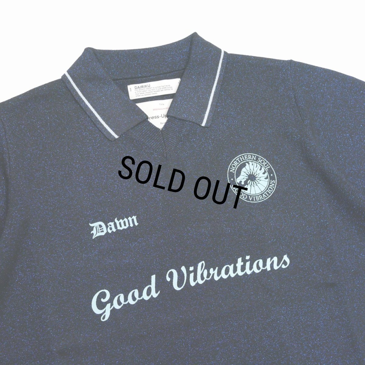 画像3: DAIRIKU/Lame Soccer Uniform Knit Pullover（Navy）［ラメサッカーユニフォームニット-23秋冬］ (3)