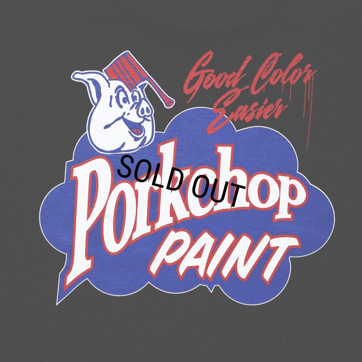 画像4: PORKCHOP/PORKCHOP PAINT TEE（BLACK）［プリントT-23春夏］ (4)