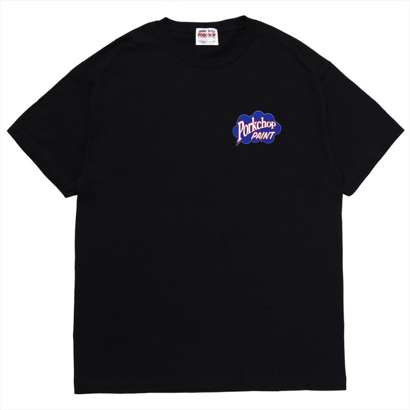画像1: PORKCHOP/PORKCHOP PAINT TEE（BLACK）［プリントT-23春夏］