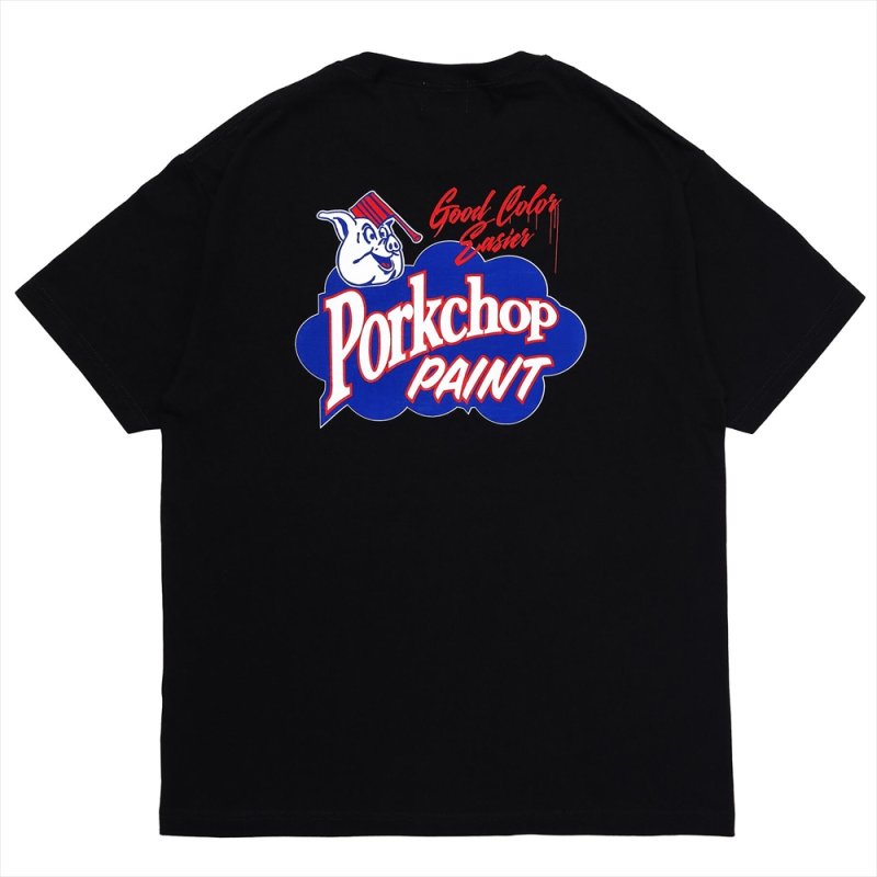 画像2: PORKCHOP/PORKCHOP PAINT TEE（BLACK）［プリントT-23春夏］