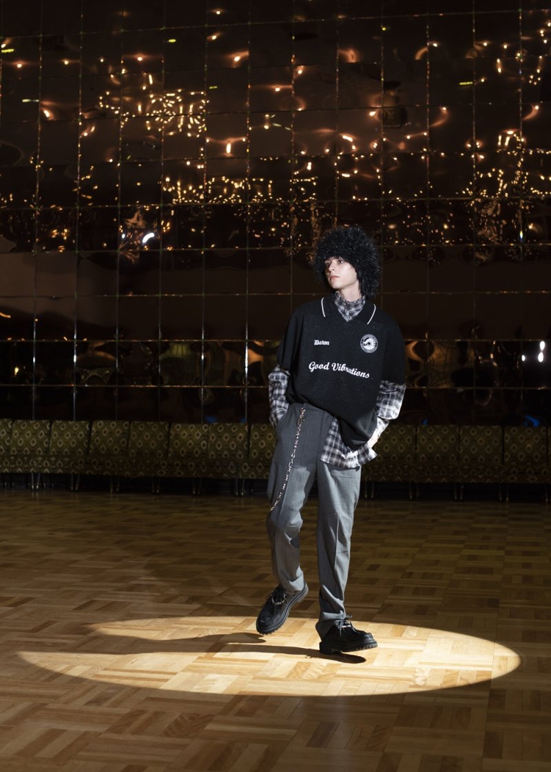 画像3: DAIRIKU/Lame Soccer Uniform Knit Pullover（Black）［ラメサッカーユニフォームニット-23秋冬］