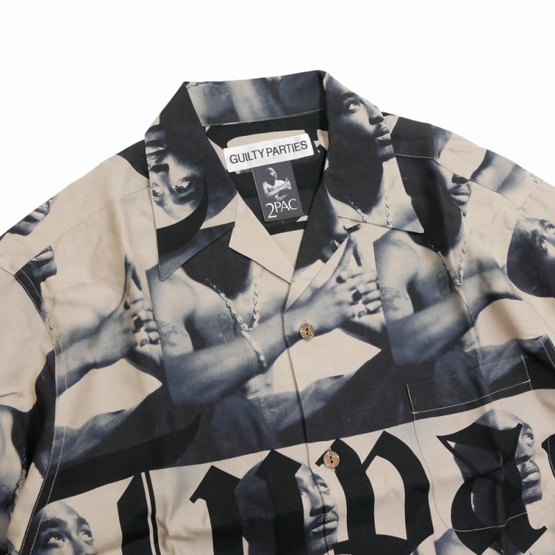 画像2: WACKO MARIA/2PAC / HAWAIIAN SHIRT（BEIGE）［ハワイアンシャツ-23秋冬］